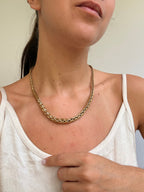 Collar Dorado Vintage - Malla De Palmera