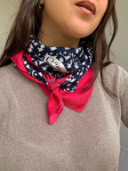 Christian Dior Scarf – Blue And Pink Monogram Model