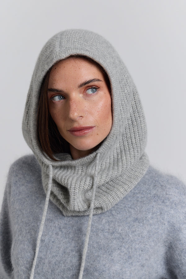 Cagoule Unisexe Oxford - Gris - Mixte - 100% Cachemire