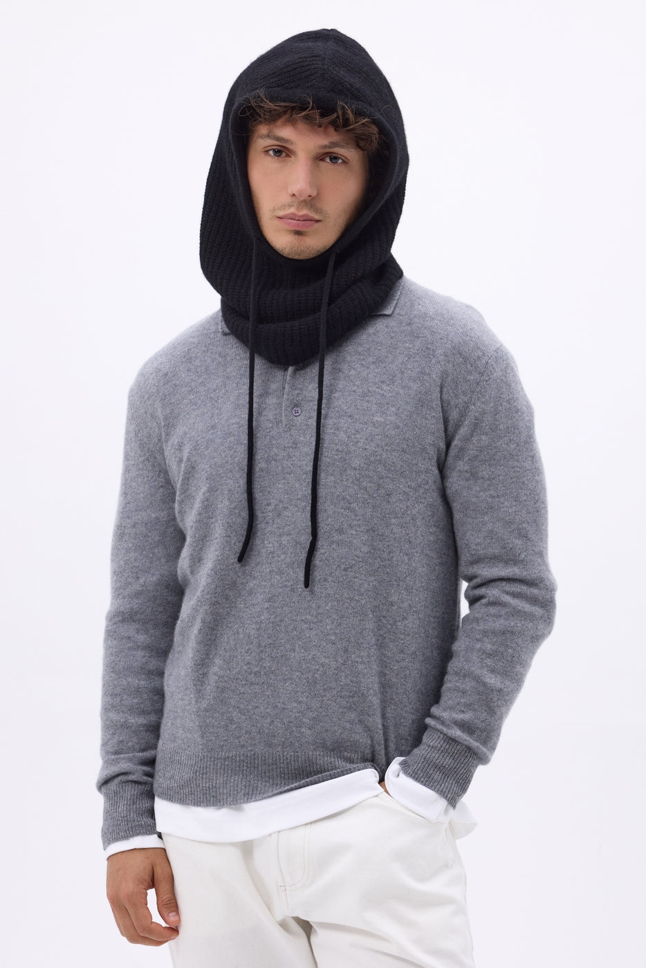 Cagoule Unisexe Cagoule - Noir - Mixte - 100% Cachemire