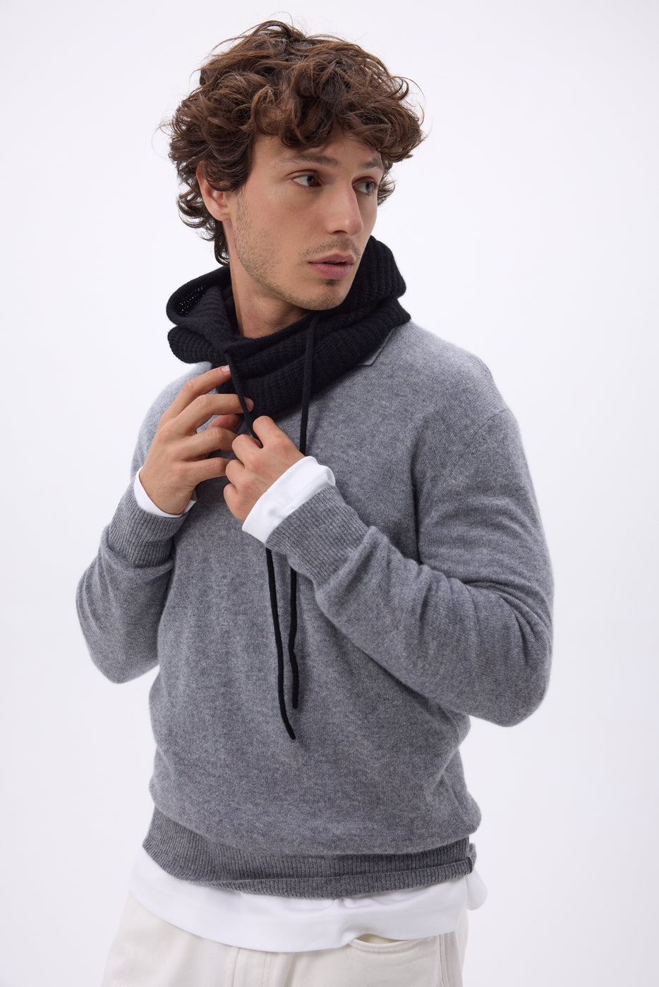 Cagoule Unisexe Cagoule - Noir - Mixte - 100% Cachemire
