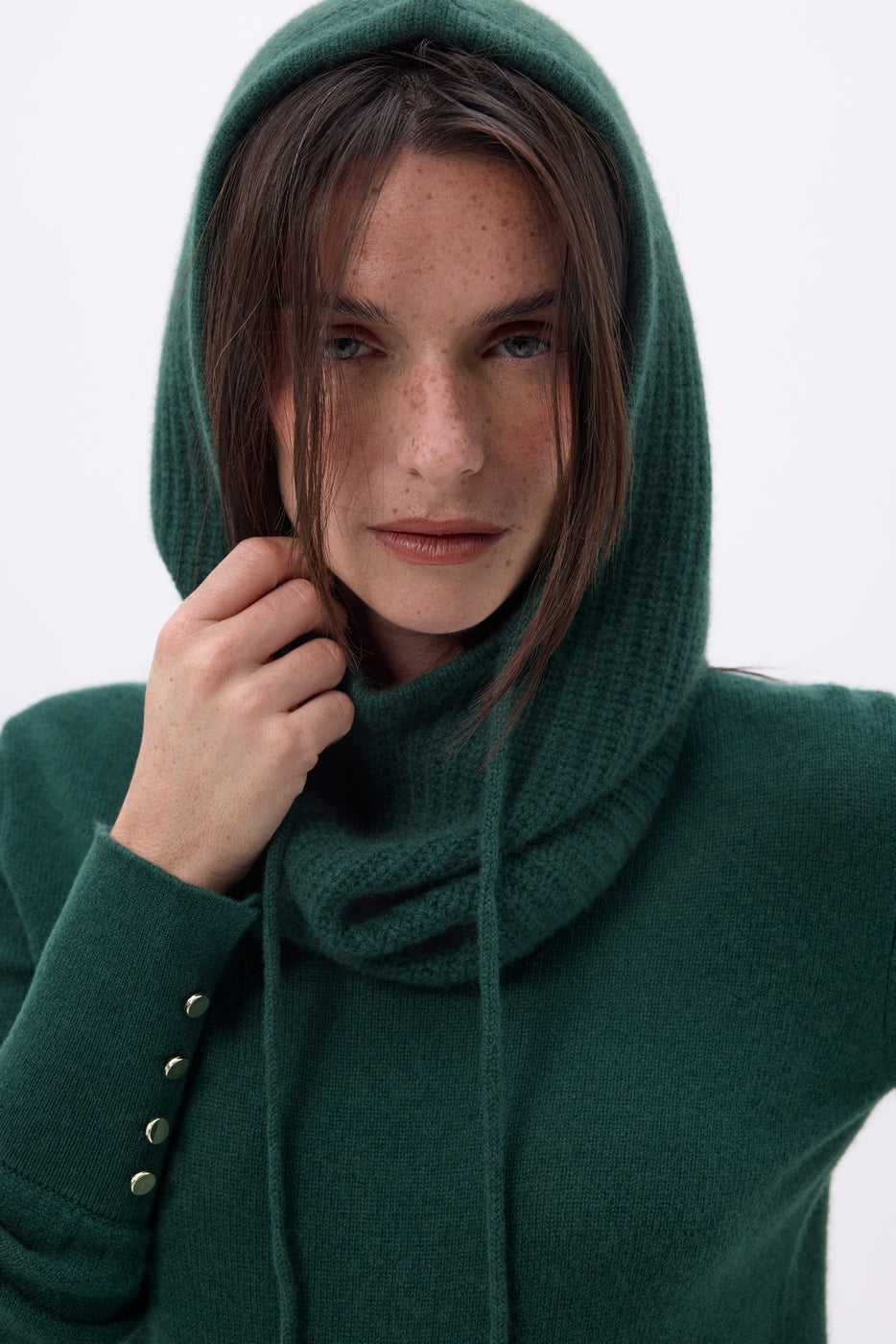 Passamontagna - Verde Bottiglia - Unisex - 100% Cashmere
