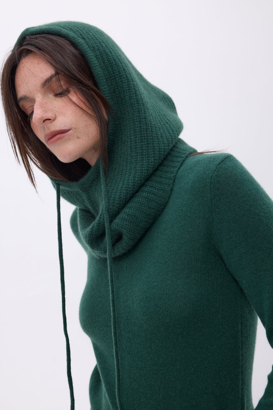 Passamontagna - Verde Bottiglia - Unisex - 100% Cashmere