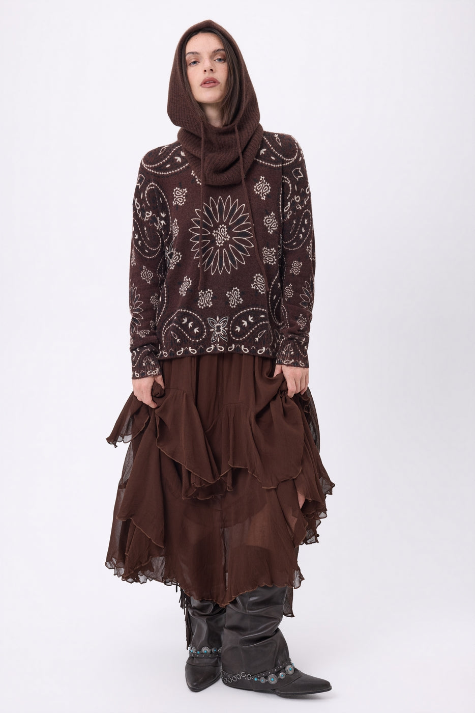 Passamontagna - Marrone Cioccolato - Unisex - 100% Cashmere