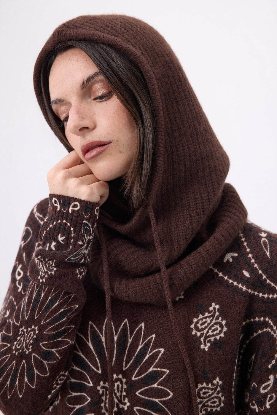 Passamontagna - Marrone Cioccolato - Unisex - 100% Cashmere