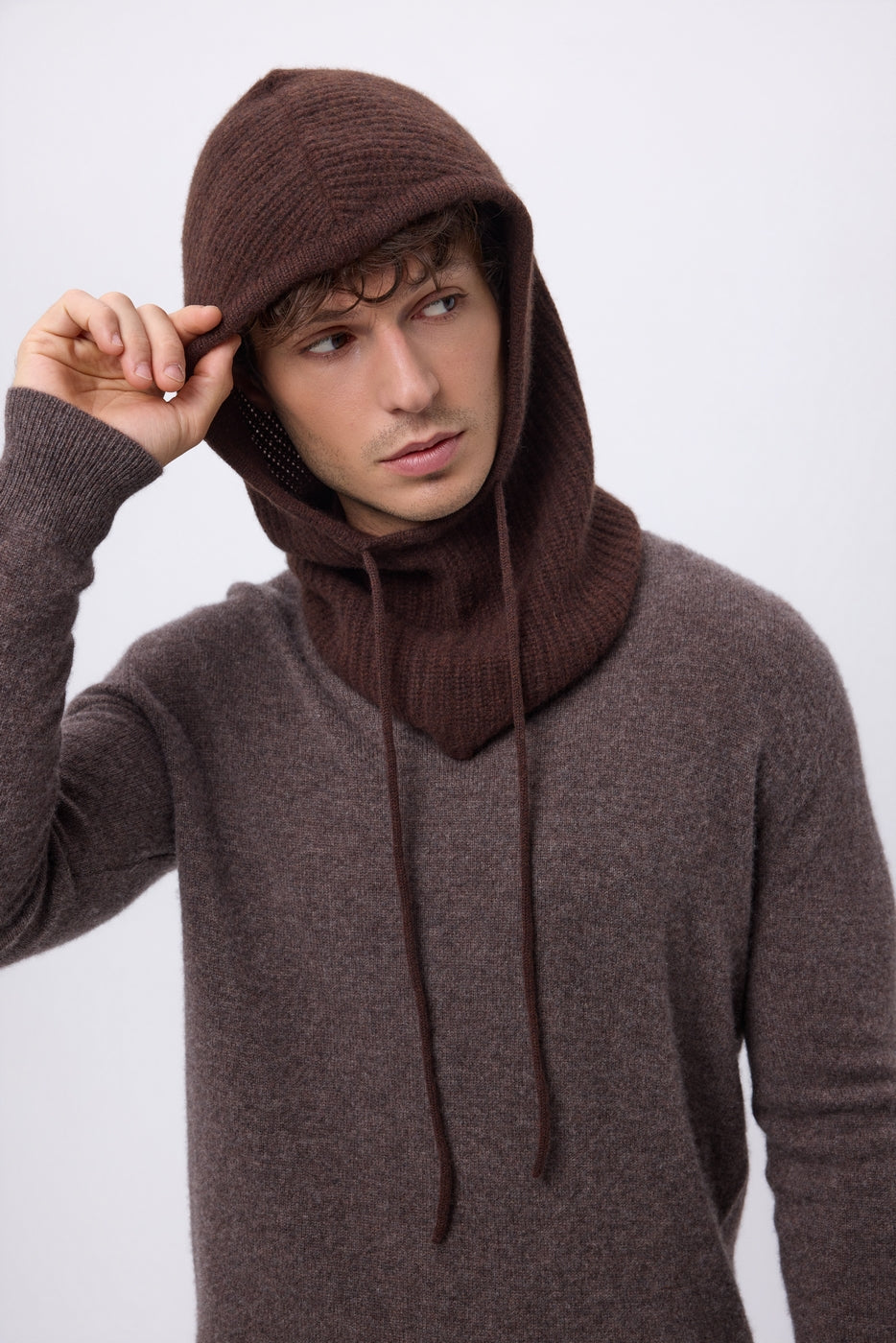 Passamontagna - Marrone Cioccolato - Unisex - 100% Cashmere