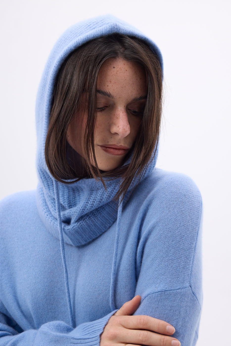 Passamontagna - Blu Jeans - Unisex - 100% Cashmere