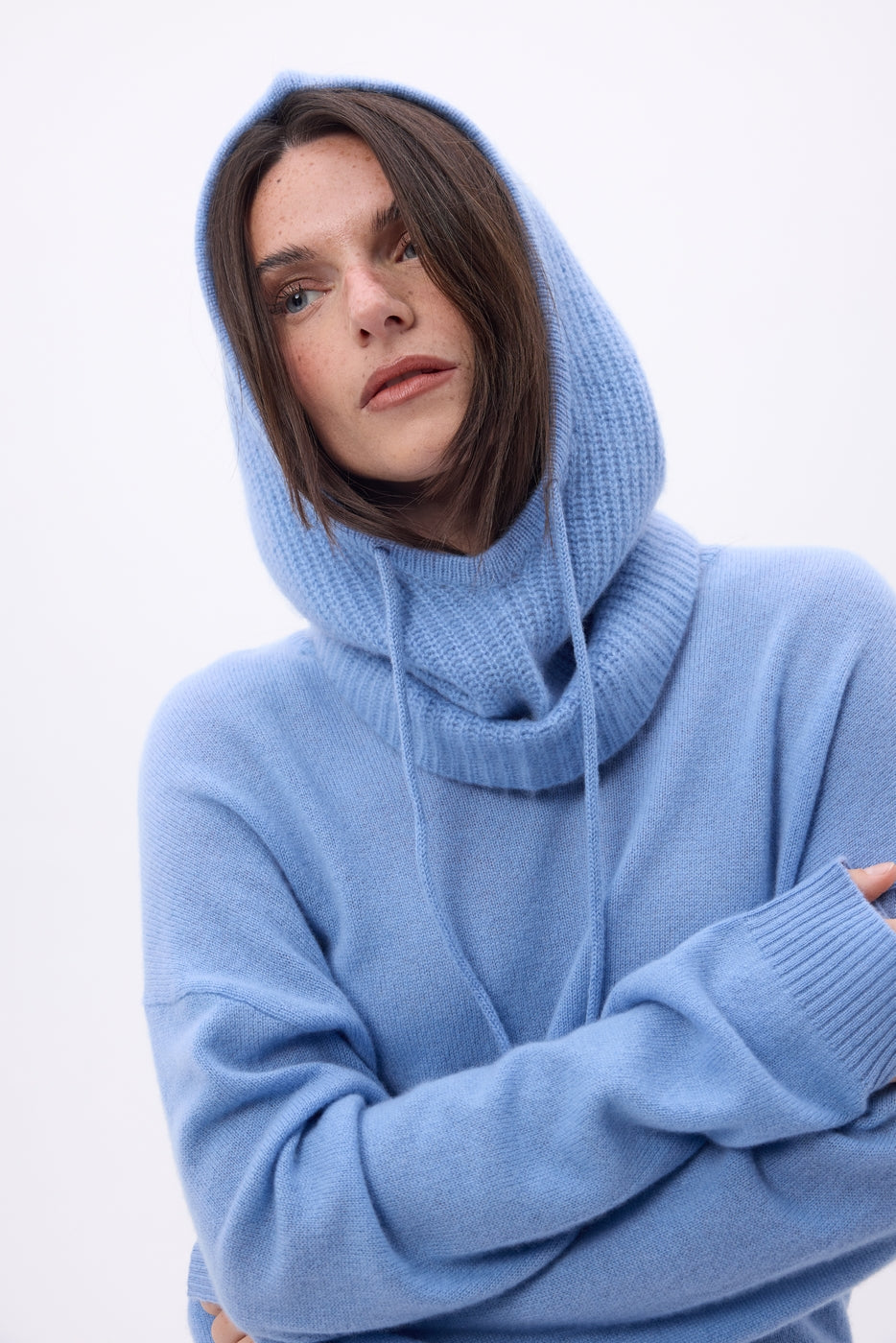 Passamontagna - Blu Jeans - Unisex - 100% Cashmere
