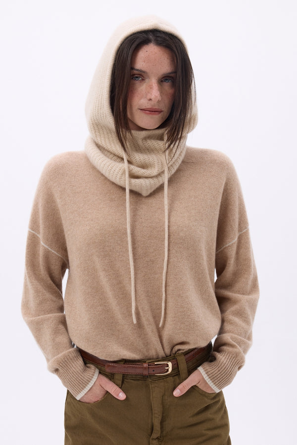 Cagoule Unisexe Ecosmoke - Beige - Mixte - 100% Cachemire