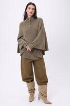 Cagoule - Khaki Chine - Mixte - 100% Cachemire