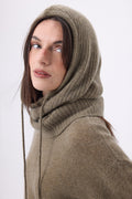 Cagoule - Khaki Chine - Mixte - 100% Cachemire