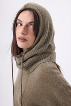 Cagoule - Khaki Chine - Mixte - 100% Cachemire