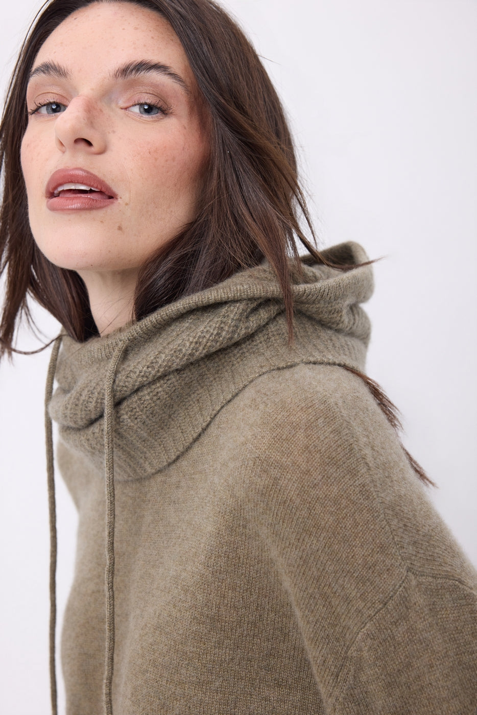 Cagoule - Khaki Chine - Mixte - 100% Cachemire