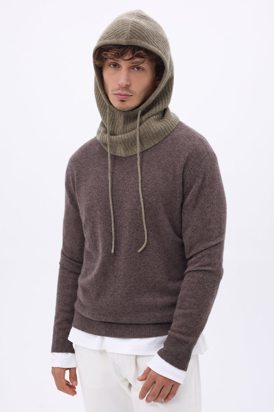 Cagoule - Khaki Chine - Mixte - 100% Cachemire
