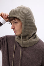 Cagoule - Khaki Chine - Mixte - 100% Cachemire