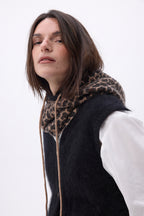 Cagoule Print Leopard - Imprimeed Leopard - Femme - 100% Cachemire