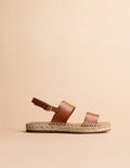 Espadrilles Plates Cahuita - Cuir Camel - Femme