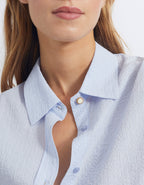 Reiko - Caissy Fancy Shirt - Light Blue Stripes - Women's