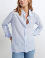 Reiko - Caissy Fancy Shirt - Light Blue Stripes - Women's