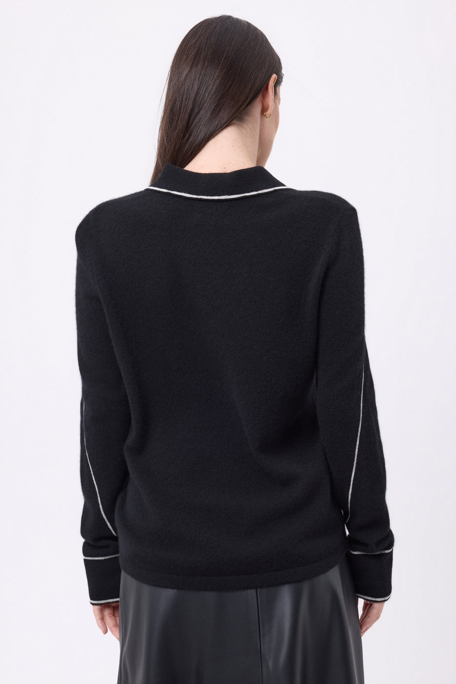 Camicia cowboy con frange Calamity - Nero - Donna - 100% cachemire