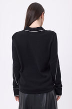 Camicia cowboy con frange Calamity - Nero - Donna - 100% cachemire