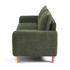 Caliba - Fixed 2-Seater Straight Sofa - Green Chenille Fabric