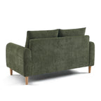 Caliba - Fixed 2-Seater Straight Sofa - Green Chenille Fabric