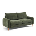 Caliba - Canapé Droit Fixe 3 Places - Tissu Chenille Vert
