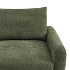 Caliba - Canapé Droit Fixe 3 Places - Tissu Chenille Vert