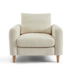 Caliba - Fast Fåtölj 1-sits - Chenilletyg Beige