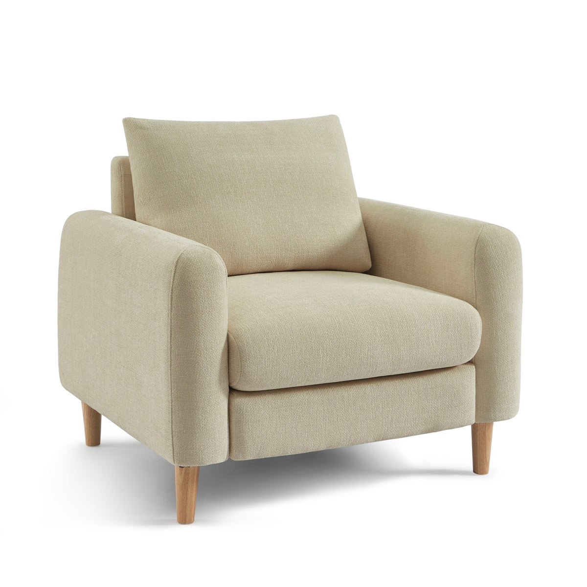 Caliba - Fauteuil Fixe 1 Place - Tissu Chenille Taupe