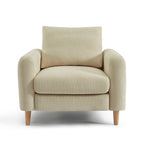 Caliba - Fauteuil Fixe 1 Place - Tissu Chenille Taupe