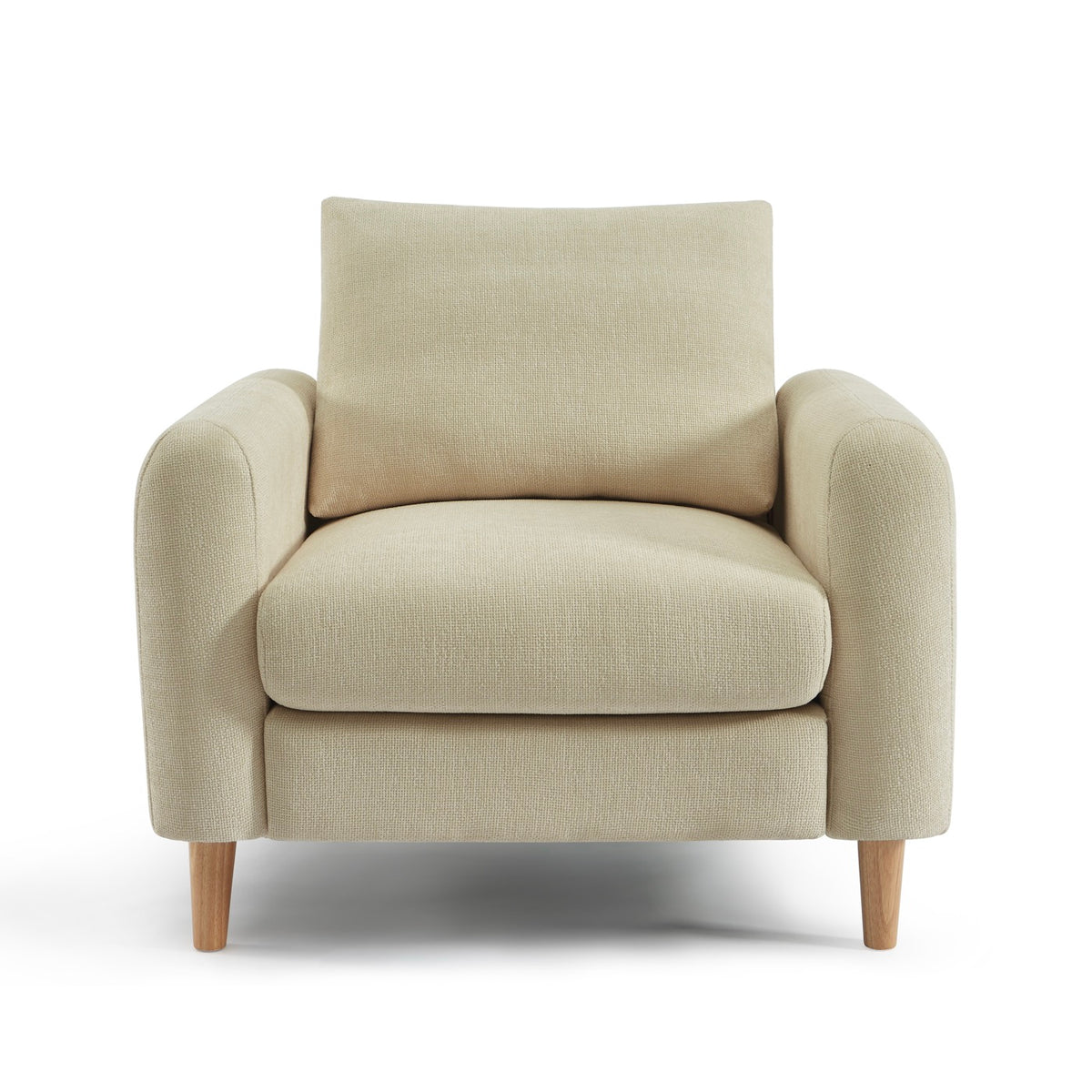 Caliba - Fauteuil Fixe 1 Place - Tissu Chenille Taupe