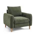 Caliba - Fauteuil Fixe 1 Place - Tissu Chenille Vert