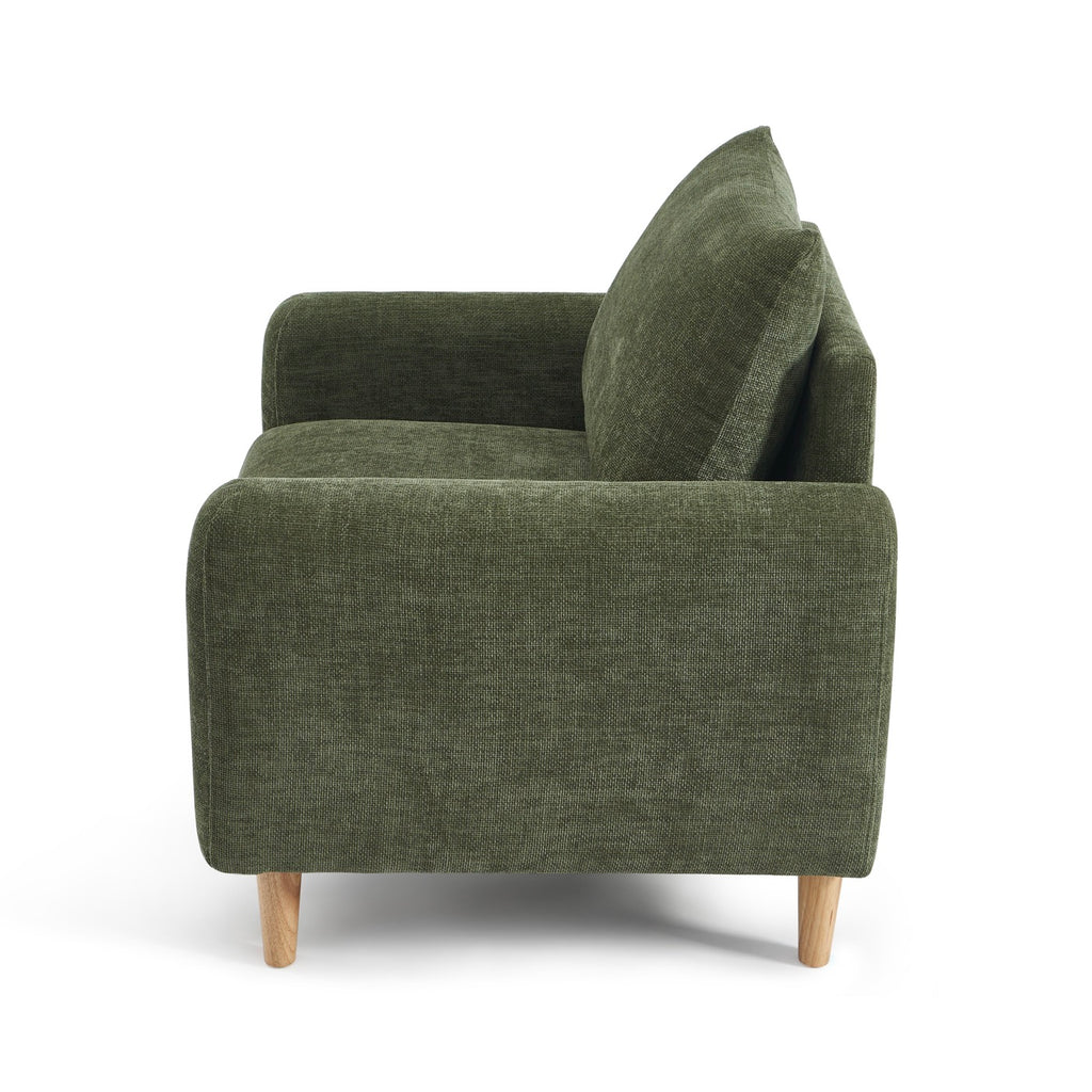 Caliba - Fauteuil Fixe 1 Place - Tissu Chenille Vert