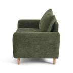Caliba - Fauteuil Fixe 1 Place - Tissu Chenille Vert