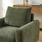 Caliba - Fauteuil Fixe 1 Place - Tissu Chenille Vert