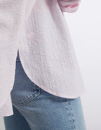 Camila Fancy Shirt - Silver Pink Stripes - Women