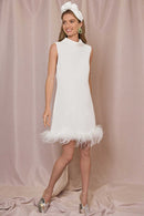 Vestido Candice de crepé de seda con espalda de satén