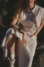 Falda - Candice - Ecru Curry Stripe