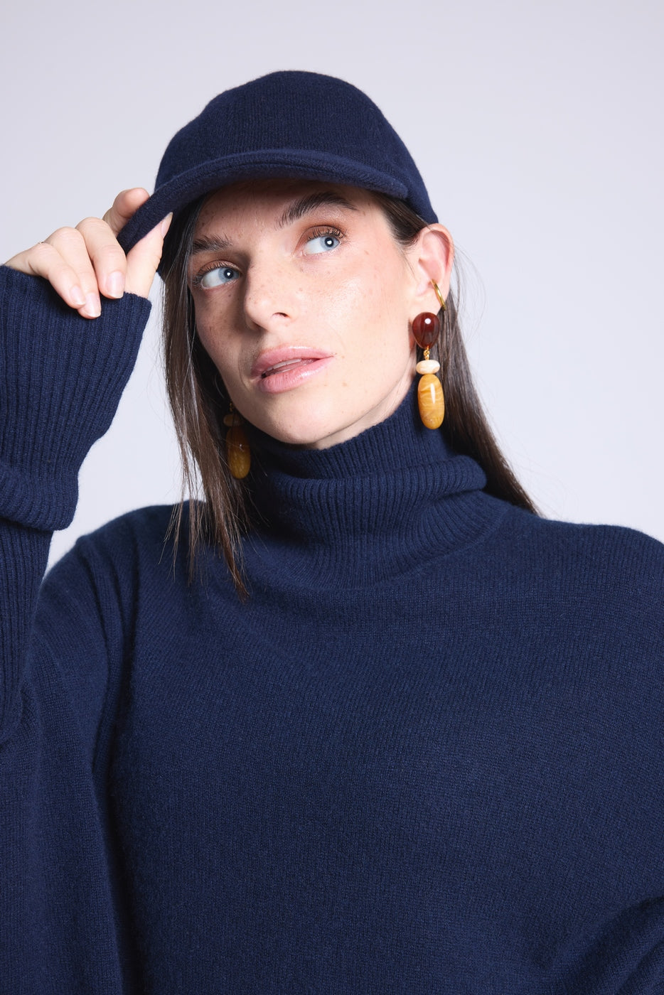 Keps Capwpure – Marinblå – Unisex – Kashmir och ull