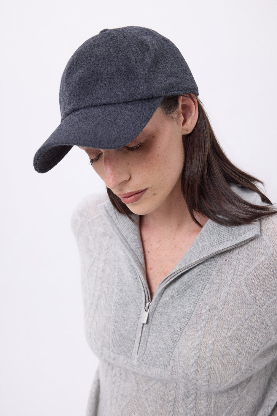 Cappellino Capcwpüre - Grigio Scuro - Unisex - Cashmere E Lana