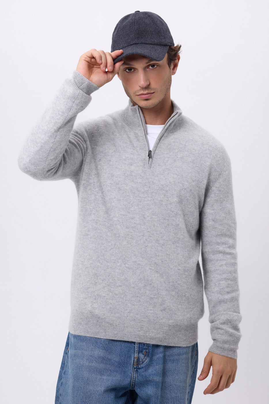 Cappellino Capcwpüre - Grigio Scuro - Unisex - Cashmere E Lana