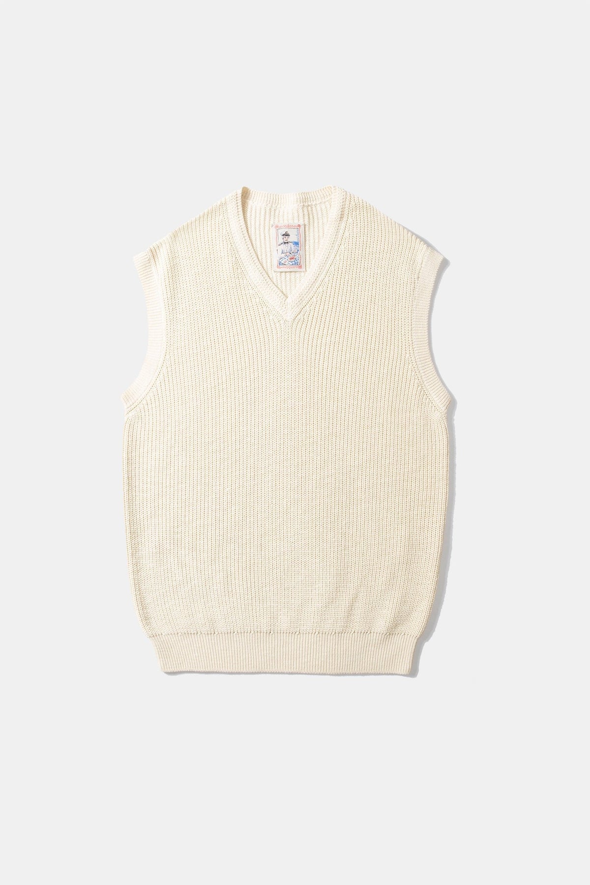 Ärmellose Strickweste Captain Beige