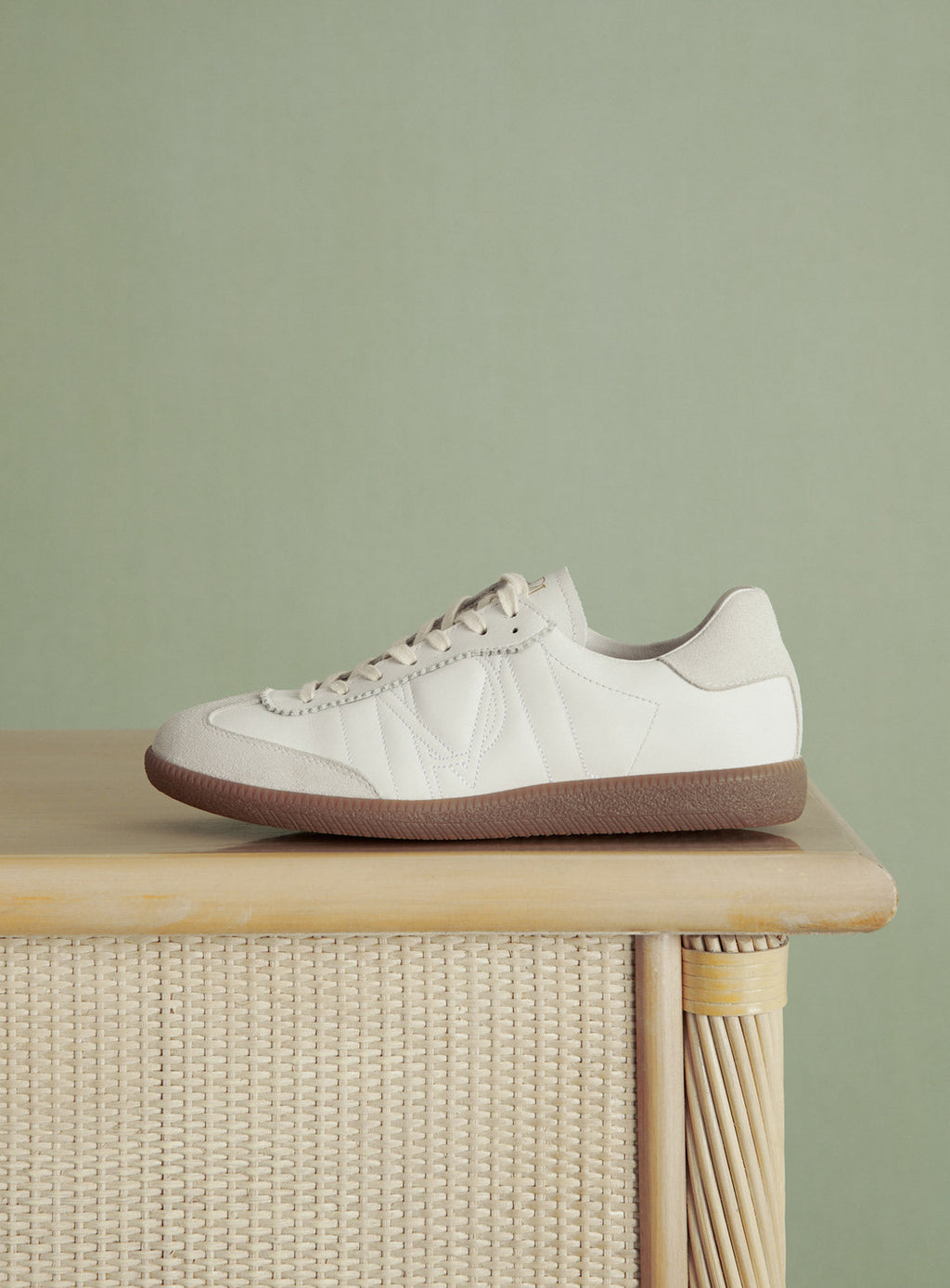 CARMEN WHITE LEATHER SNEAKER PETITE MENDIGOTE