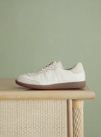 CARMEN WHITE LEATHER SNEAKER PETITE MENDIGOTE