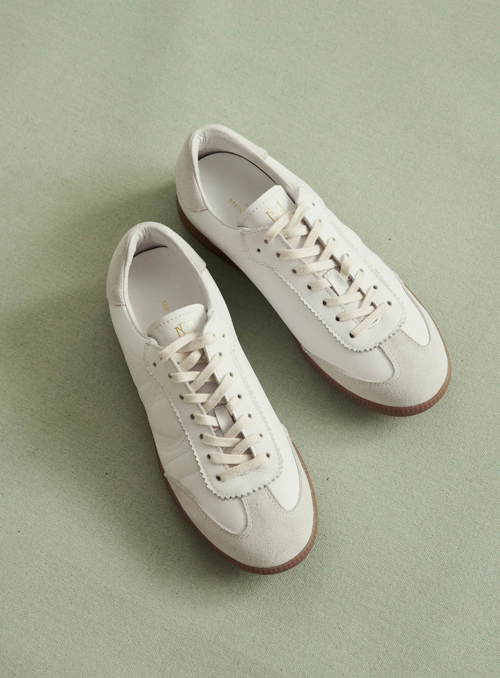 CARMEN WHITE LEATHER SNEAKER PETITE MENDIGOTE
