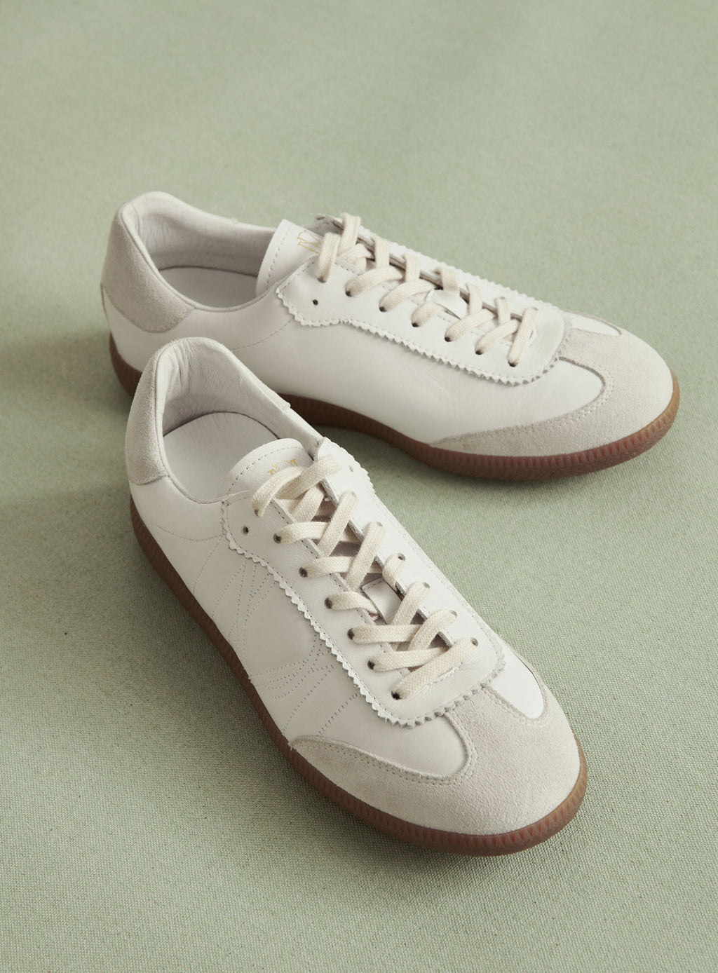 CARMEN WHITE LEATHER SNEAKER PETITE MENDIGOTE