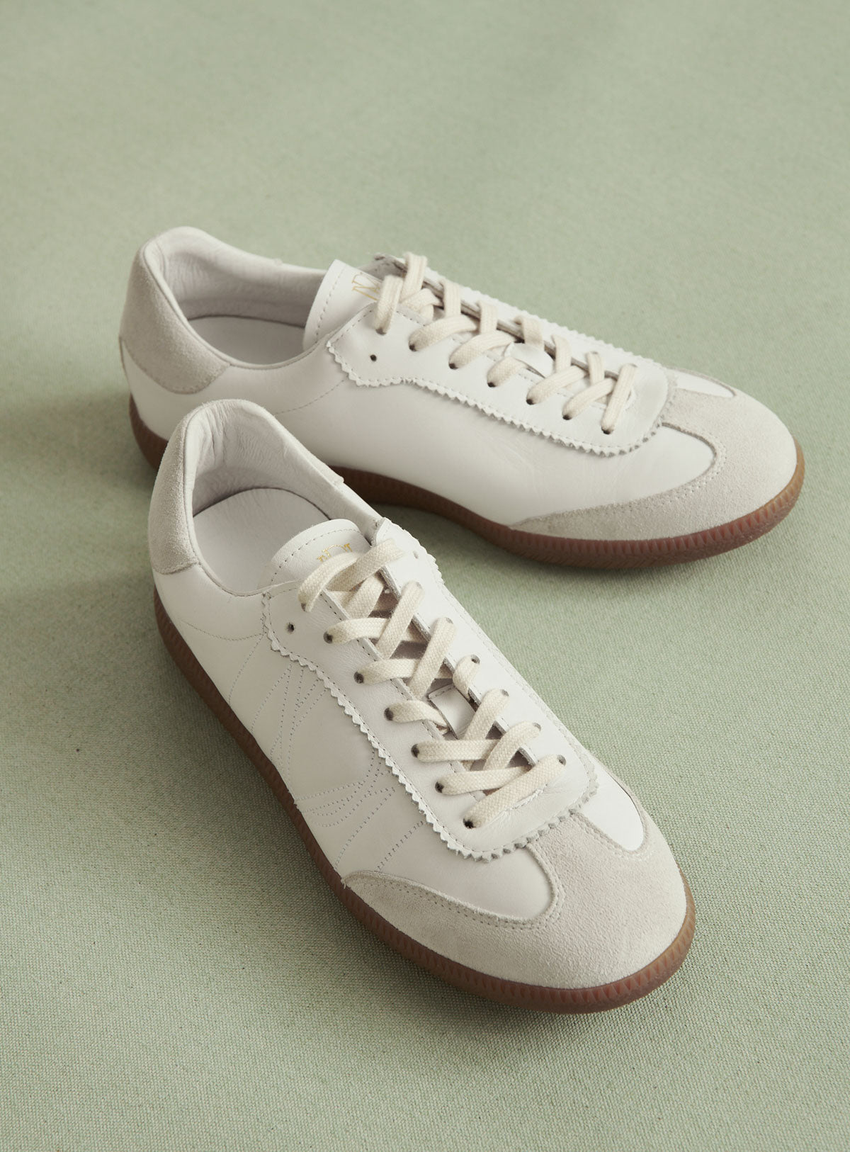 CARMEN WHITE LEATHER SNEAKER PETITE MENDIGOTE