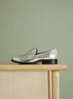 MOCASSINS ARGENTES CAROLE PETITE MENDIGOTE